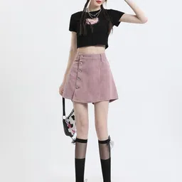 KPOP Women Regular Fit Cotton Shorts-picture-13