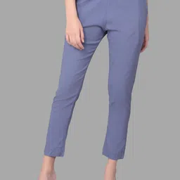 Comfort Lady Women Solid Mid-Rise Casual Regular Trouser-picture-1