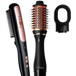 URBANYOG MakeMeeBold Hair Styling Duo - Straightening Brush + Hot Air Brush-24