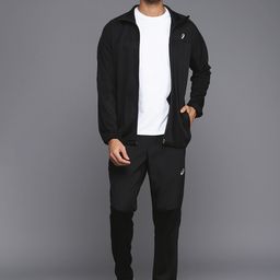 ASICS Men Black Solid Tracksuit-image-64