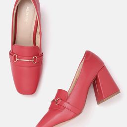 Allen Solly Women Horsebit Detail Block Heel Pumps-15