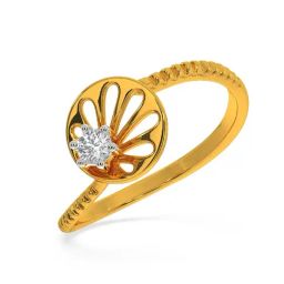 Kisna Diamond & Gold Jewellery Kiley 14k (585) Diamond & Gold Ring For Women-picture-20