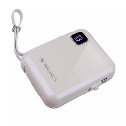 Zebronics Power Bank 10000 mAh Lithium 22.5 W White, ZEB-MW64-10