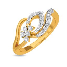 Kisna Diamond & Gold Jewellery Shanae 14k (585) Diamond & Gold Ring For Women-picture-9
