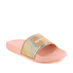 Sparx Women's Peach Slides image 2