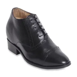 Celby Men's Height Increasing Black Derby Boots-image-73