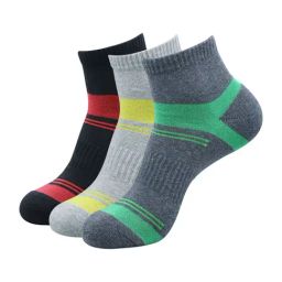 BALENZIA Cotton Striped High Ankle Sports Socks (Pack Of 3)-image-68