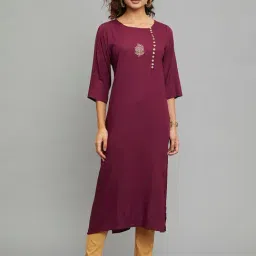 paislei Burgundy A Line Kurta-picture-45