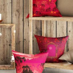 Bianca Ruyal Red Microfibre Medium Cushion Cover - Set of 3-32