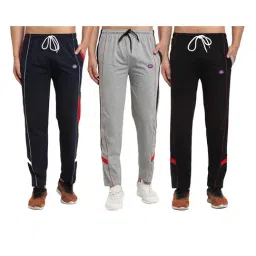 Vimal Jonney Multicolor Cotton Mid Rise Trackpants (Pack of 3)-image-44