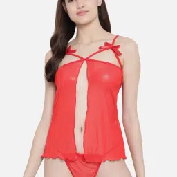 Secrets By ZeroKaata Red Babydoll With Bikini-picture-30