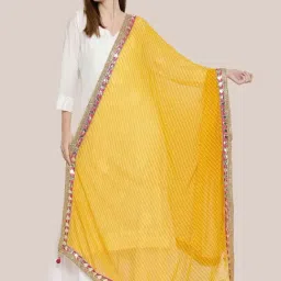 Dupatta Bazaar Mustard Printed Dupatta-picture-30