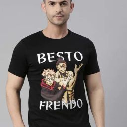 Bushirt Black Cotton Crew T-Shirt-image-94