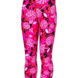 Speedo Kids Pink Printed Swim Capri-image-46