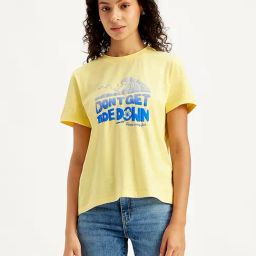 Levi's Yellow Graphic Print T-Shirt-image-49