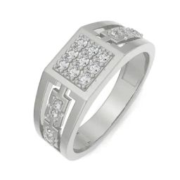 EMORI White Gold Vespa Wedding Band for Men-image-53