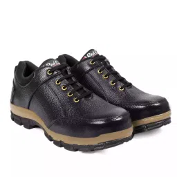 Red Can Steel Toe Safety Shoe Low Ankle Genuine Leather Size UK 10 Black, SGE1169BLK-image-83