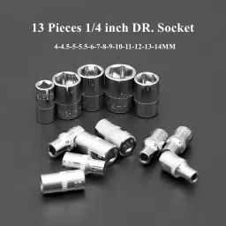 CATRON 6.35 mm (1/4 inch) Screwdriver Drive Socket Bit Set with Ratchet Wrench for Auto (Pack of 46) image 3