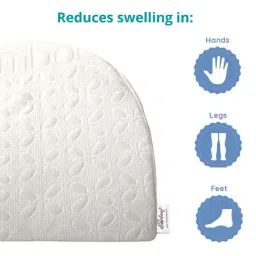 Elementary White Memory Foam Maternity Wedge Pillow with Cover - Set of 1 image 2