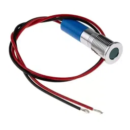 RS PRO Blue Panel Mount Indicator 24V DC, Mounting Hole Size 8 mm, Termination Type Lead Wires, IP Rating IP67, Model No 7001930-42