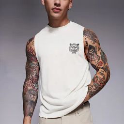 Rigo White Blended Printed Vest-picture-42