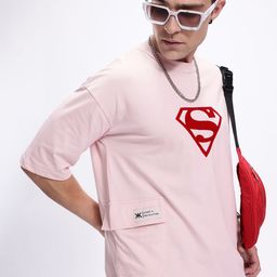 Kook N Keech Men Superman Printed Drop-Shoulder Sleeves Oversized Pure Cotton T-shirt-image-20