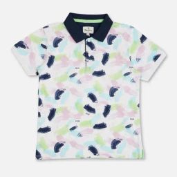 Pepe Jeans Kids Multicolor Printed Polo T-Shirt-17
