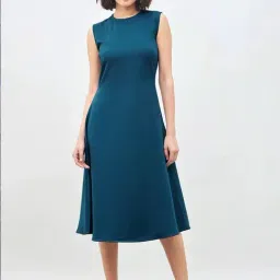 SALT Attire Blue A-Line Dress-image-98