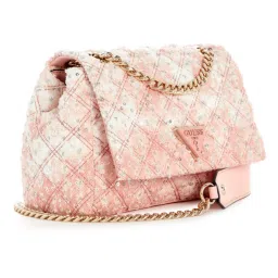 GUESS Pink RIANEE Quilted Convertible Cross Body Bag image 2