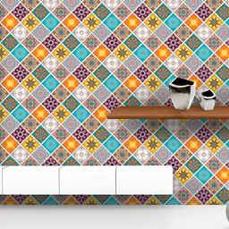 ArtzFolio Printed UV-Resistant Anti-Bacterial Vintage Ottoman Mandalas Peel & Stick Wallpaper-image-87
