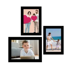 ecraftindia Memory Wall Collage Photo Frame - Set of 3 Photo Frames for 2 Photos of 5'x7' and 1 Photo of 6'x8' image 3