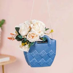 Nestasia Ceramic Mini Bag Design Decorative Flower Vase-29