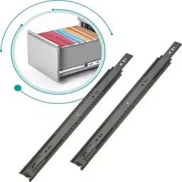 ABRO 300 mm Steel Black Phosphate Finish Telescopic Drawer Slide Side Mount-image-67