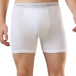 Park Avenue White Pure Cotton Regular Fit Solid Trunks-picture-33