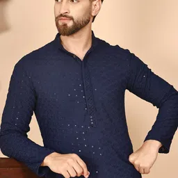 Anouk Men Geometric Embroidered Sequinned Kurta-picture-55