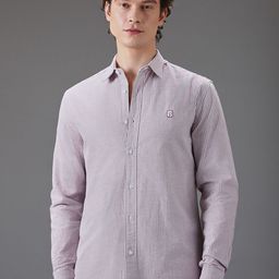 Banana Club Men Classic Slim Fit Pinstripes Opaque Striped Casual Shirt-image-91