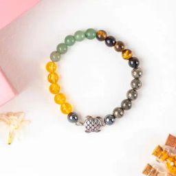 Kicky and Perky 925 Sterling Silver Lucky Tortoise Money Magnet Bracelet For Men-image-37