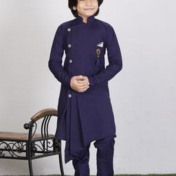FELIZ THE DESIGNER STUDIO Boys Panelled Pure Cotton Kurta with Churidar-31