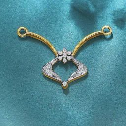 P.N.Gadgil Jewellers Geometric Design Yellow Gold & Diamond Tanmaniya Mangalsutra For Women-image-57