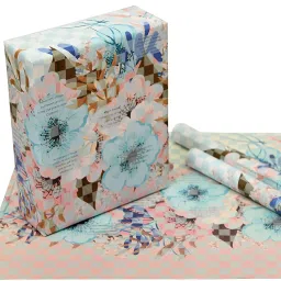 eVincE - thoughtful PRESENTations FLOW01L100  Thick Art Glossy Floral with Facts, Amazing Flower Theme Craft Paper For Birthday, Christmas and All Occasions Gift 28x20 Inch Gift Wrapping Paper (Pack of 100 Piece)-19