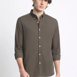 The Bear House Grey Cotton Slim Fit Shirt-picture-37