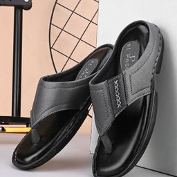 El Paso Men Grey Thong Flip-Flops-image-20