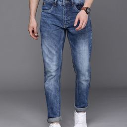 WROGN Men Blue Heavy Fade Stretchable Jeans-image-8