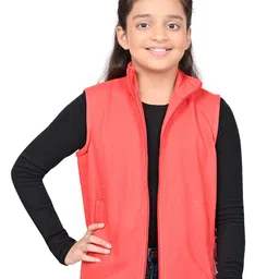 BAESD Girls Fleece Lightweight Open Front Jacket-image-57