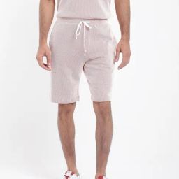 Rare Rabbit Rust Regular Fit Stripes Shorts-23