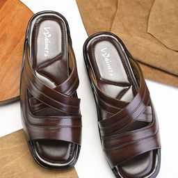 WAINERS Heritage Tread Men Leather Comfort Sandals-image-85