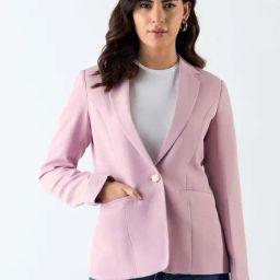 Powersutra Pink Plain Blazer-picture-46