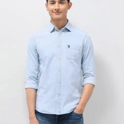 U.S. Polo Assn. Denim Co. Blue Cotton Regular Fit Shirt-picture-31