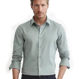 Rare Rabbit Green Regular Fit Solid Shirt-image-58