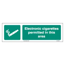 SUNSIGNS Electronic cigarettes permitted Signage Size 300x100 mm HP Print + Vinyl + Sun Board, SS0241-image-52
